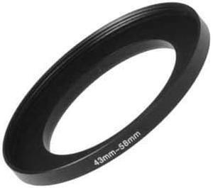 Fotodiox Metal Step Up Ring Filter Adapter, Anodized Black Aluminum 43mm-58mm, 43-58 mm