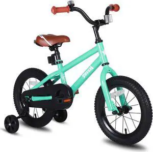 Joystar Totem 14 Inch Toddler Bicycle w/ Training Wheels, Ages 3-5, Mint Green