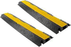 Pyle 40" Cable Wire Protector Cover Ramp with Lid for Floor Cord Safety (2 Pack)