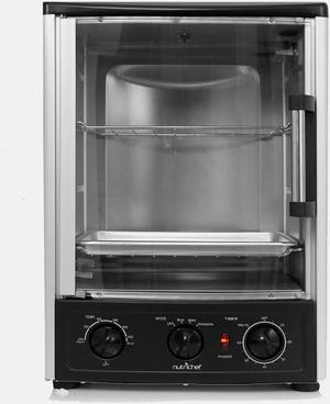 NutriChef PKRT97 Kitchen Countertop Rotisserie Toaster Oven Cooker w/ Rack & Pan