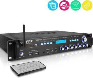 Pyle 3000 Watt Pro Home Audio Multi Channel Bluetooth Hybrid Amplifier Receiver