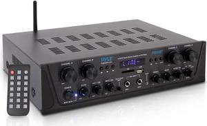 Pyle PTA44BT.5 Bluetooth Home Audio 500 Watt 4 Channel Amplifier Stereo Receiver