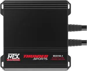 MTX MUD100.4 Mud Series 400 Watt RMS 4 Channel Outdoor Powersports Amplifier Kit