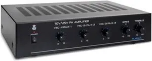 Pyle PCM60A Compact 100 Watt Power Amplifier Sound System with 3 Input Terminals