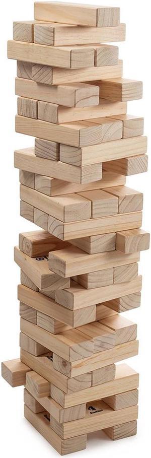 Giant Tumbling Timber Toy - Jumbo JR. Wooden Blocks Floor Game for Kids and  Adults, 56 Pieces, Premium Pine Wood, Carry Bag - Grows from 2-feet to Over  4-feet While Playing, Life