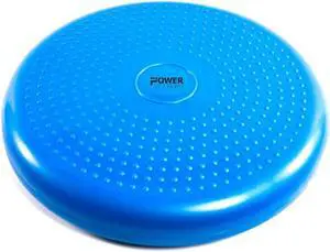 Power Systems Versa Inflated Cushion Disc for Balance Exercise Workout, Blue