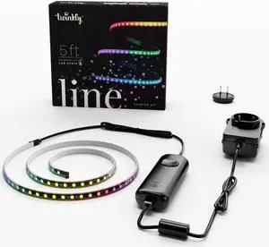Twinkly Line 5 Ft Adhesive Magnetic 16 Million Color LED Light Strip Kit