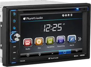 Planet Audio Double DIN 6.2" Touchscreen Bluetooth In Dash Vehicle DVD Player