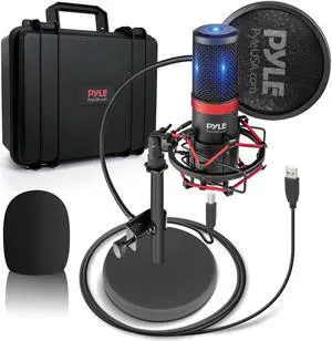 Pyle PDMIKT200 Pro Audio Recording Computer Desk Attached USB Microphone Kit