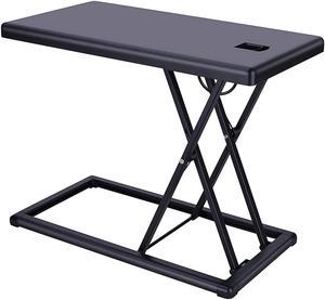 Rocelco Portable 19 Inches Adjustable Height Support Standing Desk Riser, Black