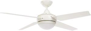 Hunter Fan Company Sonic 52 Inch Indoor Ceiling Fan with Bright LED Light, White