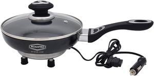RoadPro 12 Volt Portable Electric Cooking Frying Pan with Non-Stick Surfaces