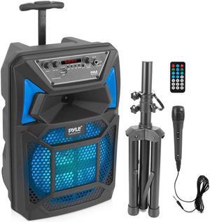 Pyle PPHP1548B Portable Bluetooth Wireless Streaming PA Speaker System w/ Stand