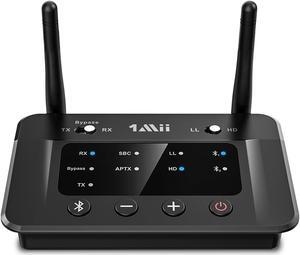 1Mii B03 Long Range Bluetooth 5.0 Transmitter Receiver for TV and Home Stereo