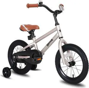 JOYSTAR Totem 12" BMX Kids Bike for Ages 2-4 with Training Wheels, Silver