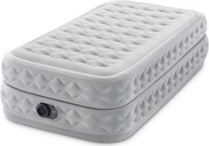 Intex 64487ED Supreme Air Flow Fiber Tech Air Mattress with Built in Pump, Twin