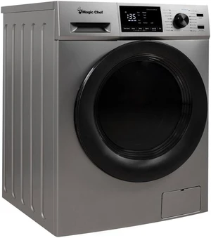 Magic Chef MCSCWD27S5 2.7 Cu Ft Front Load Washer And Dryer Combination, Silver Magic Chef MCSCWD27S5 2.7 Cu Ft Front Load Washer And Dryer Combination, Silver