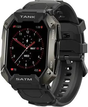 KOSPET TANK M1 IP69k Tactical Military Smartwatch w/ Heart Rate & BP Tracking