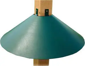 Woodlink Metal Wrap Around Bird Feeder Squirrel Baffle Guard for 4 x 4 Inch Pole