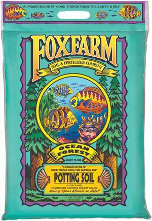 Foxfarm FX14053 Ocean Forest Garden and Potting Soil, 0.4 Cubic Feet/12 Quarts