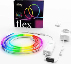 Twinkly Flex 6.5 Ft RGB LED Bluetooth Light Tube with 16 Million Colors, White