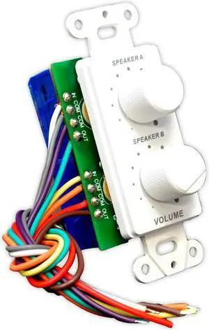 Pyle PVCD15 In-Wall Right and Left Dual Knob Speaker Volume Control