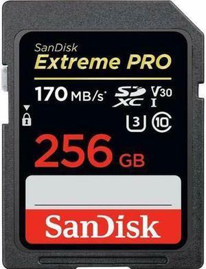 SanDisk 256GB Extreme PRO SDXC Memory Card, UHS-I Class 10 U3 V30, Up to 170MB/s