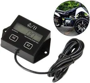 Digital Engine Tach Hour Meter Tachometer Gauge Inductive Display For Motorcycle Motor Marine Chainsaw Pit Bike Boat
