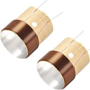 2pcs 25.5mm 1" Woofer Voice Coil 4 Layers Round Copper Wire Bass Speaker Audio Replacement