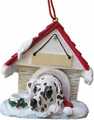 Dalmatian Doghouse Ornament Hand Painted and Easily Personalized Dalmatian Doghouse Ornament Hand Painted and Easily Personalized