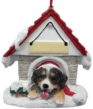 Bernese Mountain Dog Doghouse Ornament Hand Painted Easily Personalized Bernese Mountain Dog Doghouse Ornament Hand Painted Easily Personalized