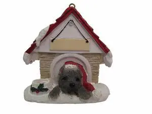 E&S Pets 35355-26b Blue Pitbull Doghouse Ornament E&S Pets 35355-26b Blue Pitbull Doghouse Ornament