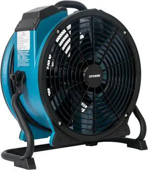 XPOWER FC-420 Pro Air 18 Inch 3600 CFM 360 Degree Rotation Utility Fan, Blue