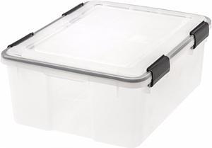 Richards Clear Plastic Storage Containers with Lids for Organizing -Set of  4 1 Large, 1 Medium, 2 Small 