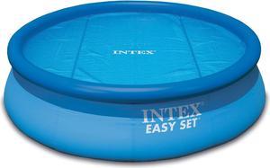 Intex 18 Ft Round Easy Set Blue Solar Cover for Swimming Pools, Pool Cover Only