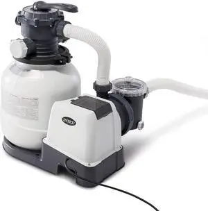 Intex 26645EG 2100 GPH Above Ground Pool Sand Filter Pump with Automatic Timer