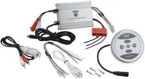 PYLE PLMRMBT5S Hydra Series 2-Channel 600-Watt Water-Resistant Class AB Marine Amp with Bluetooth(R)