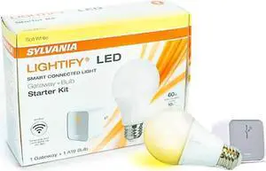 Sylvania Lightify LED Smart Connection Light Gateway and A19 Bulb Starter Kit