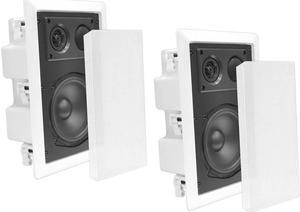 Pyle Home In-Wall In-Ceiling 5.25-Inch 300W 2-Way Speaker Pair System