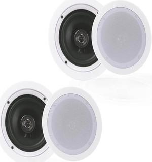 Pyle Audio 5.25 Inch 2 Way 150 Watt Home Ceiling Wall Speaker System (2 Pack)
