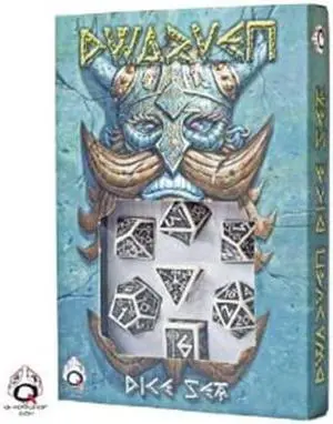 White & Black Dwarven Dice Set (7)