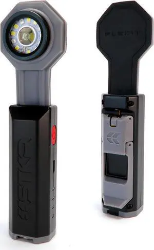 STKR Concepts FLEXIT Pocket Light 4.0 - 400 Lumen Flexible Rechargeable Light for Emergencies, Camping, Hiking, Working Around The House or in The Garage, Grey