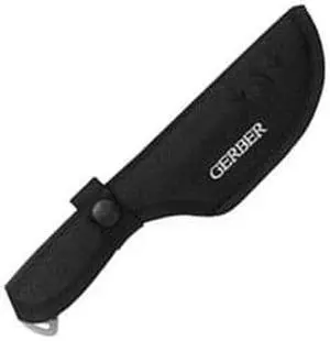 Gerber Fixed Blade Knife,4" L,Black,Sheath HAWA 31-000588