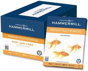 Hammermill Premium Multipurpose Paper 20-lb. 8-1/2 x 11 White 5000/Carton 106310