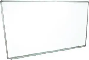 Luxor WB7240W Wall-Mounted Magnetic Whiteboard - 72" x 40" - White Surface, Silver Aluminum Frame