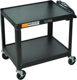 Luxor AV26 Steel 26" Fixed Height AV Cart Black