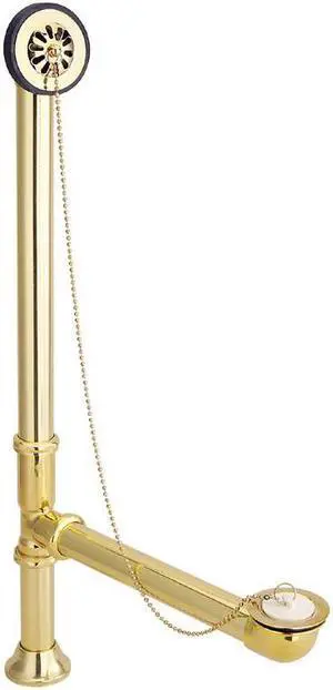 Kingston Brass Cc2092 Tub Drain With Rubber Stopper - Polished Brass Finish