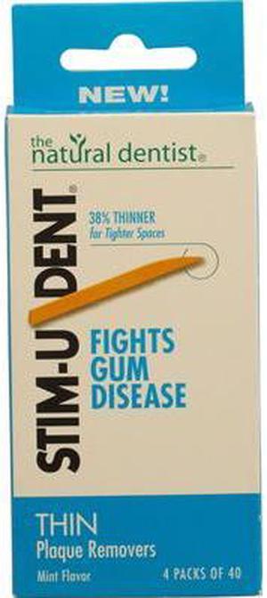 Natural Dentist 1165539 Stim-U-Dent Thin Plaque Removers Mint Case Of 6 4 Packs