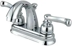 Kingston Brass KB5611FL Two Handle 4" Centerset Lavatory Faucet with Retail Pop-