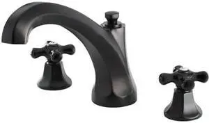 Kingston Brass KS4325PKX Metropolitan Onyx Roman Tub Filler With Black Porcelain
